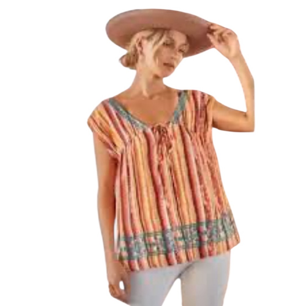 Savanna Jane Colorful Fun Blouse Size 2X